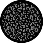 Leopard Print Black Spare Tire Cover