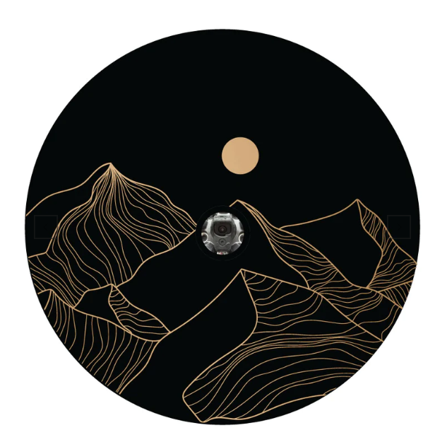 Linear Mountain Landscape Spare Tire Cover