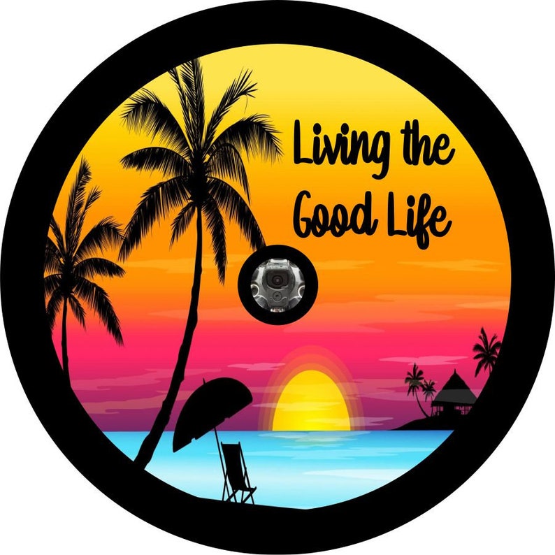 Living The Good Life Black Spare Tire Cover