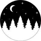 Lost In The Forest Black Sky Spare Tire Cover
