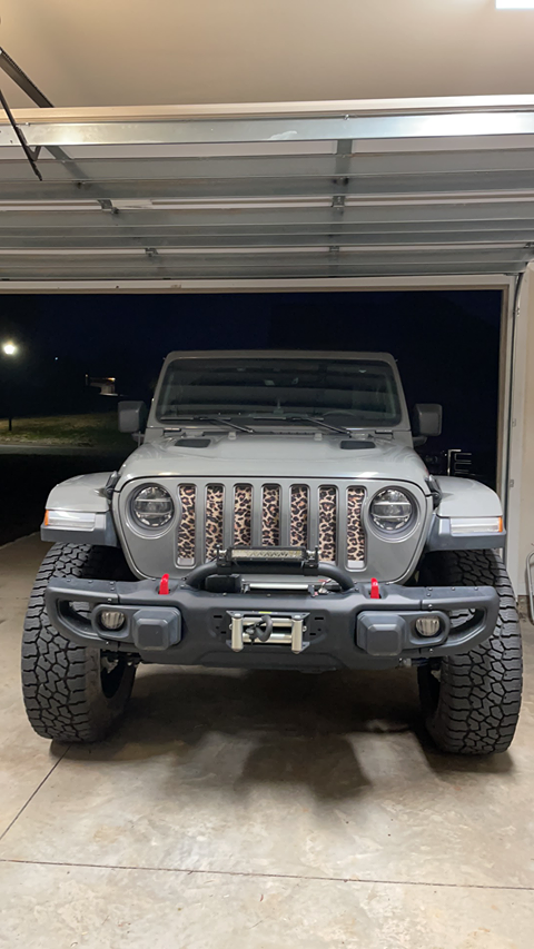 Leopard Print Jeep Grille Insert