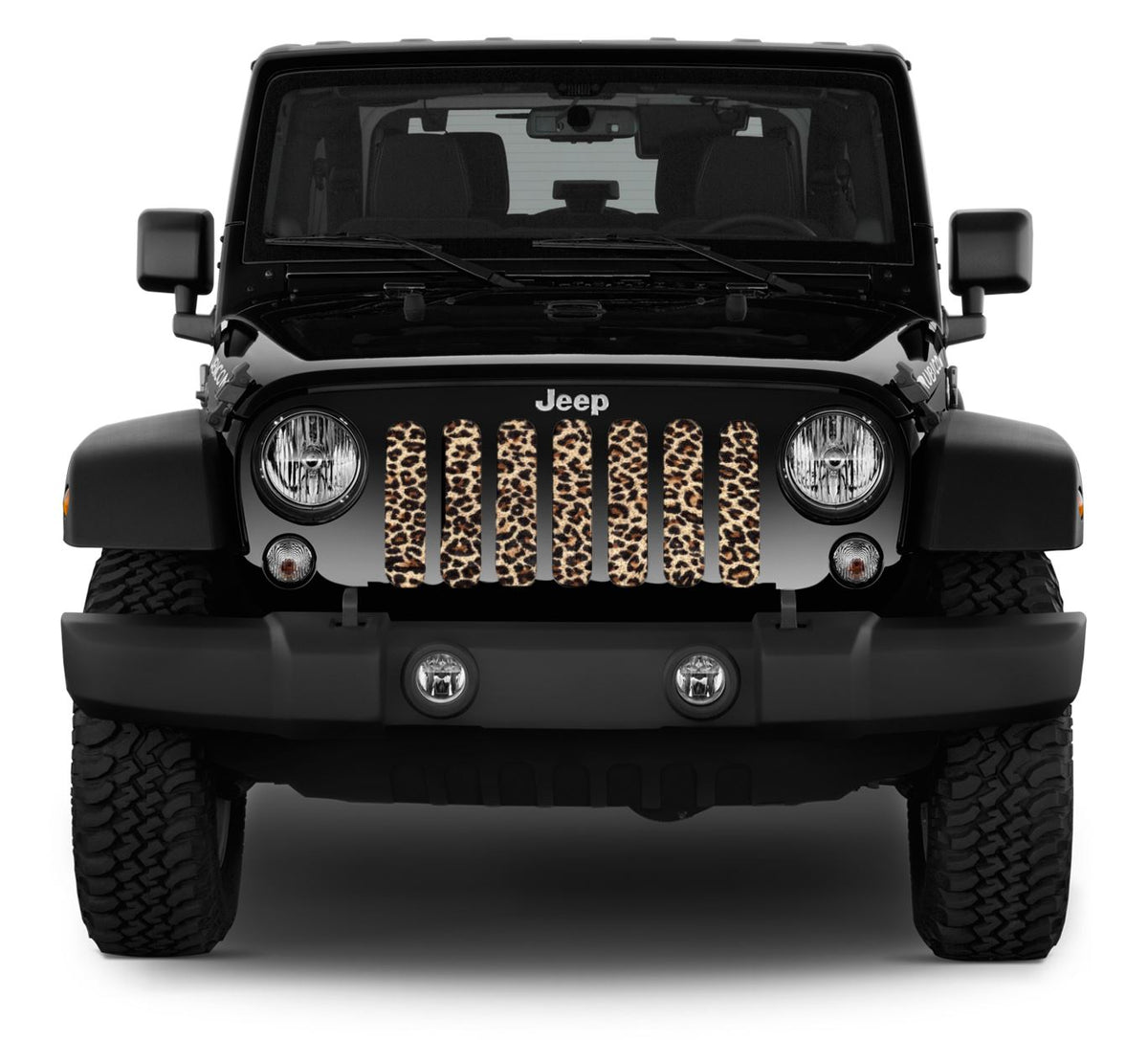 Leopard Print Jeep Grille Insert