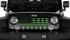 Lime Green Fleck American Flag Print Grille Insert