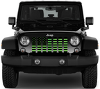 Lime Green Fleck American Flag Print Grille Insert