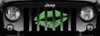 Lime Green Kiss Grille Insert