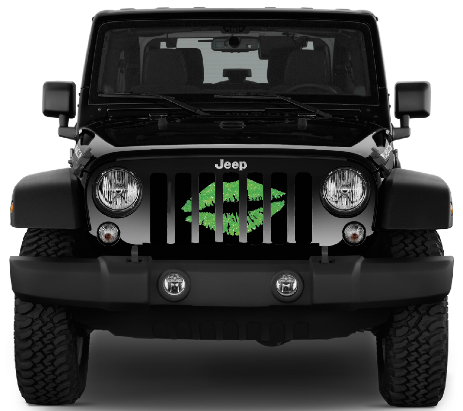 Lime Green Kiss Grille Insert