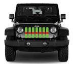 Lime Green Red Line Grille Insert