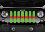 Lime Green Red Line Grille Insert