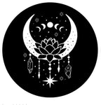 Lotus Mandala Moon With Crystals Spare Tire Cover