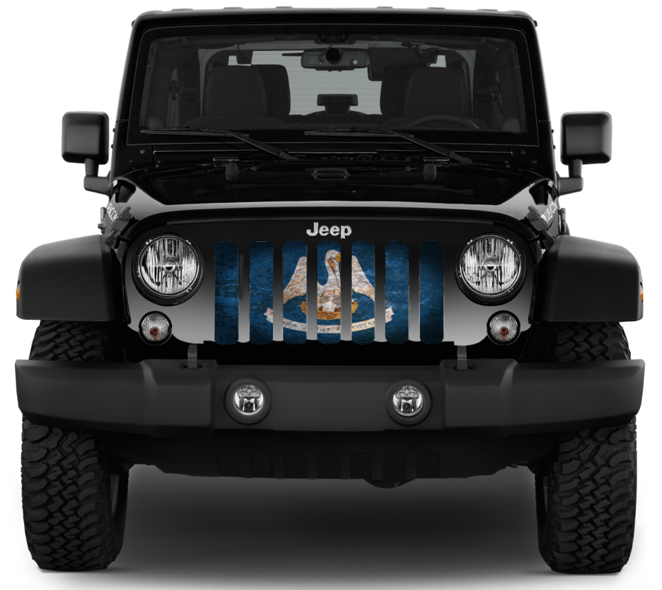 Louisiana Grunge State Flag Grille Insert