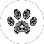 Mandala Paw White Spare Tire Cover