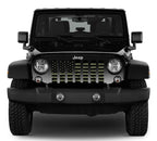Green Digi Military Camo American Flag Grille Insert