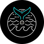 Mermaid Tail Black Spare Tire Cover