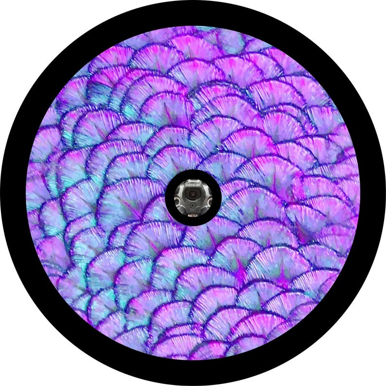 Mermaid Scales Purple Spare Tire Cover