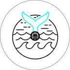 Mermaid Tail White Spare Tire Cover