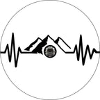 Mountain Heartbreak White Spare Tire Cover