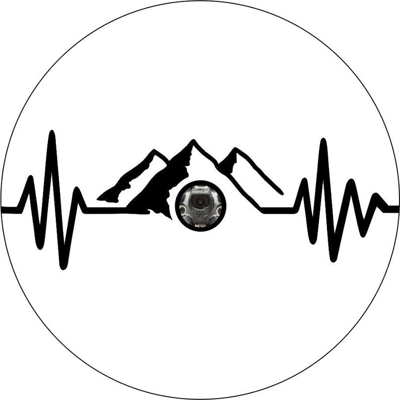 Mountain Heartbreak White Spare Tire Cover