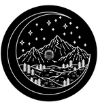Mountains In The Crescent Moon Spare Tire Cover