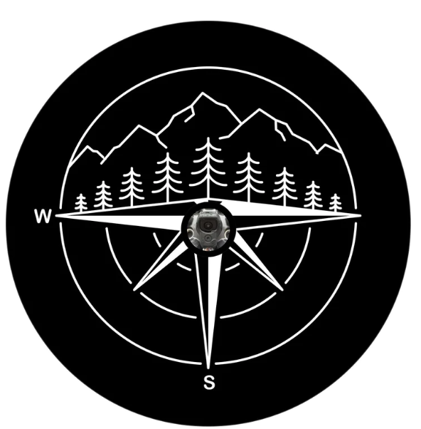 Mountains & Compass Spare Tire Cover