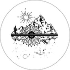 Mountain & Water Views White Spare Tire Cover