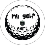 My Golf Cart Golf Ball White Spare Tire Cover