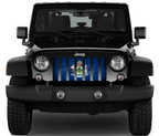 Maine Grunge State Flag Grille Insert