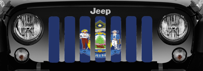 Maine State Flag Grille Insert