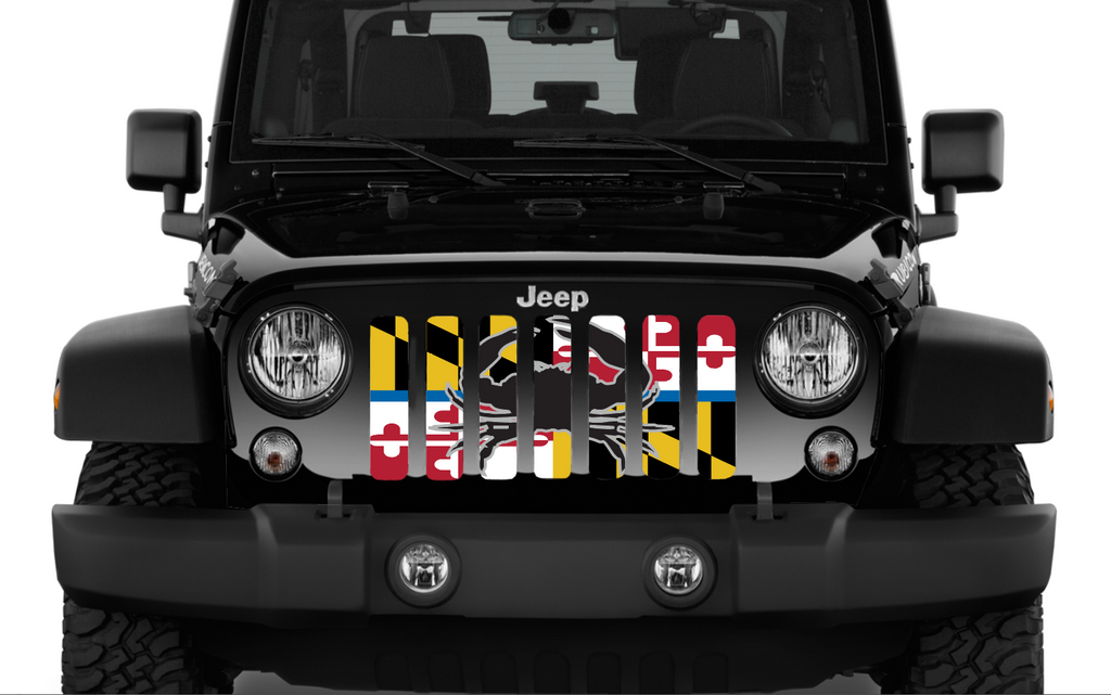 Maryland Crab Flag - Back The Blue Grille Insert
