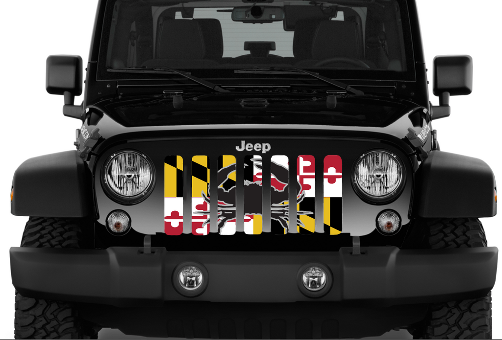 Maryland Crab Flag Grille Insert