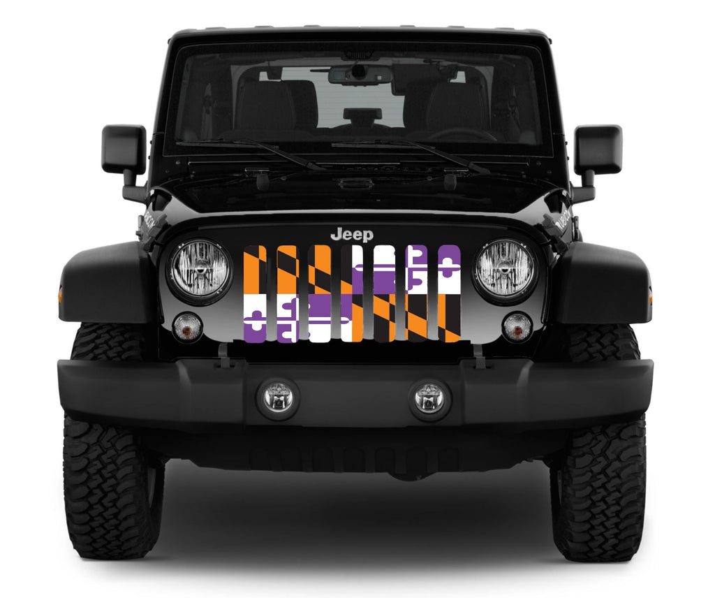 Maryland Flag Orange and Purple Grille Insert