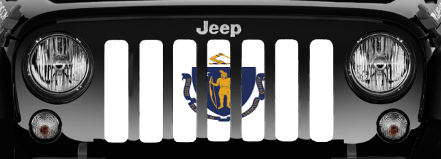 Massachusetts State Flag Grille Insert
