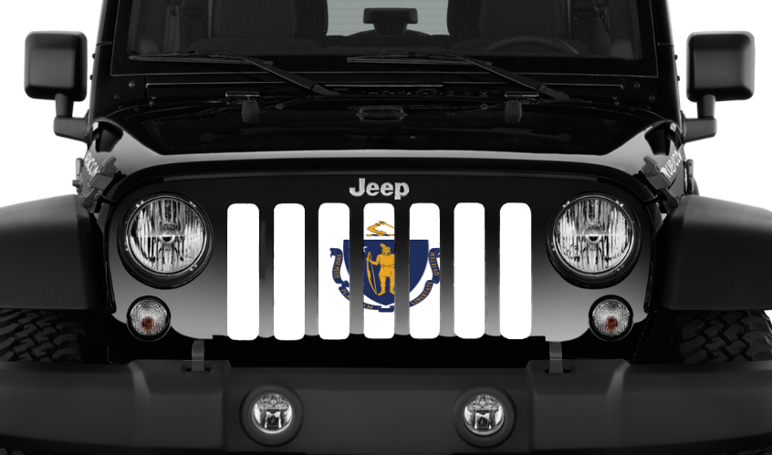 Massachusetts State Flag Grille Insert