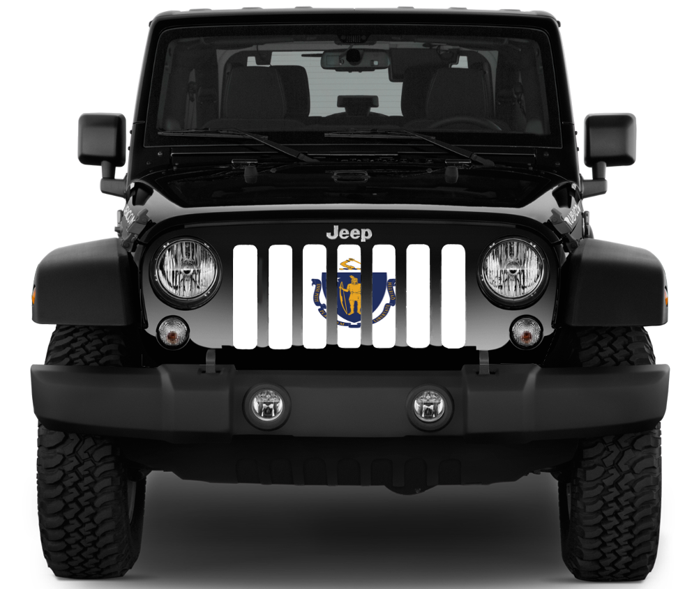 Massachusetts State Flag Grille Insert