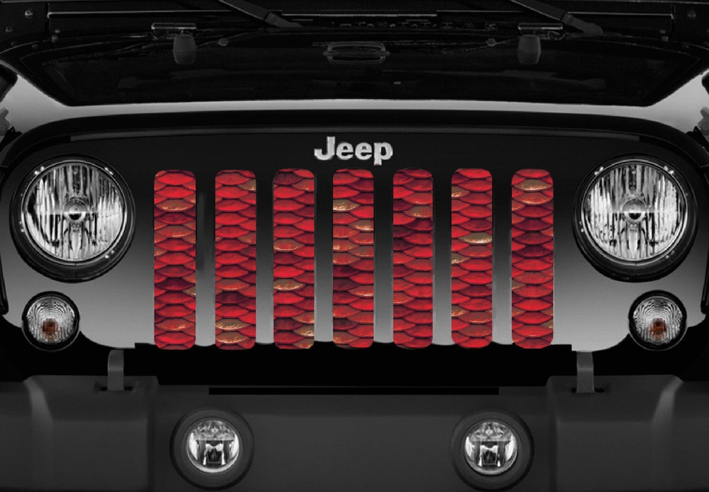 Mermaid Scales Red Grille Insert