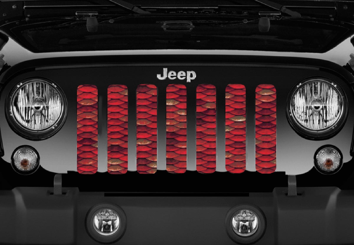 Mermaid Scales Red Grille Insert