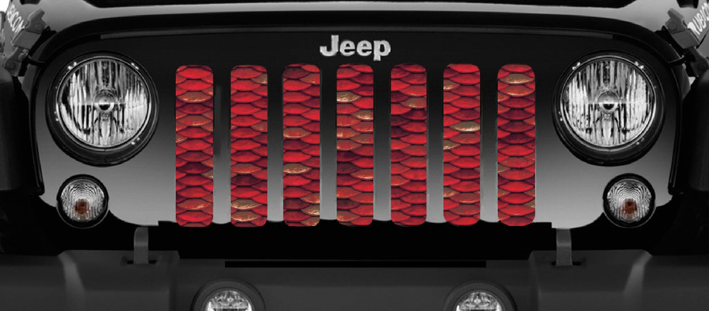 Mermaid Scales Red Grille Insert