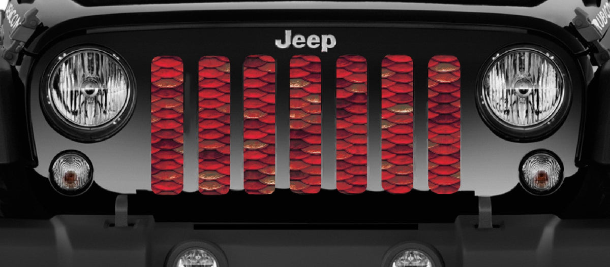 Mermaid Scales Red Grille Insert