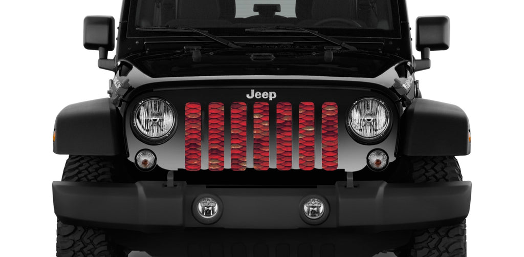 Mermaid Scales Red Grille Insert