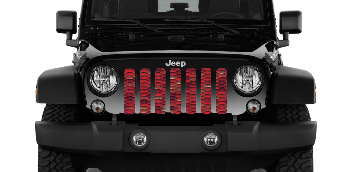 Mermaid Scales Red Grille Insert