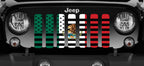 Mexican American Flag Grille Insert