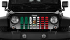 Mexican American Flag Grille Insert