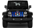 Michigan Grunge State Flag Grille Insert