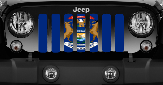 Michigan State Flag Grille Insert