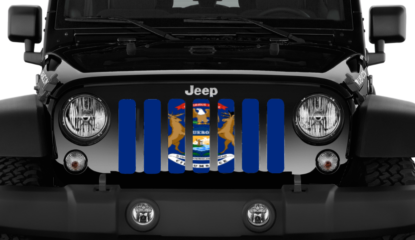 Michigan State Flag Grille Insert