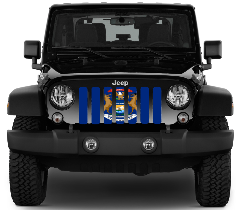 Michigan State Flag Grille Insert