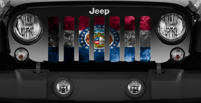 Missouri Grunge State Flag Grille Insert