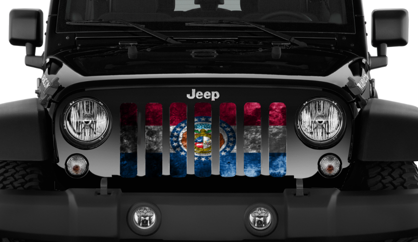 Missouri Grunge State Flag Grille Insert