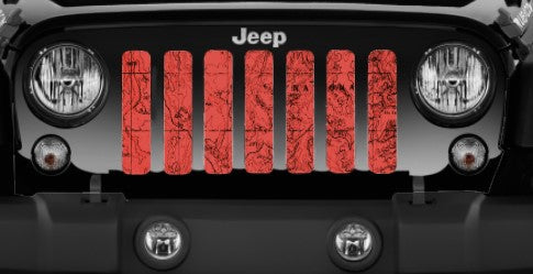 Moab Topography Map Canyon Lands Red Grille Insert