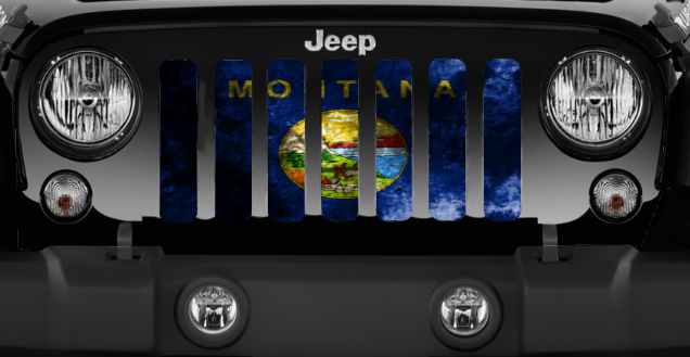 Montana Grunge State Flag Grille Insert