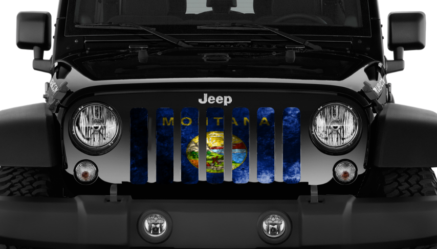 Montana Grunge State Flag Grille Insert
